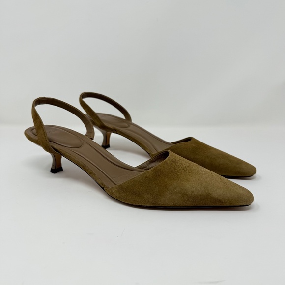 New Vince Sarita Kitten Heel Pump Elmwood Sz 8.5 - Picture 1 of 11